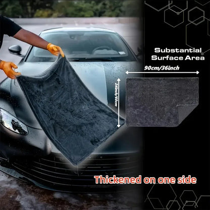 Dark Gray Car Microfiber Towel - Oversized Ultra Absorbent Cleaning Cloth for Car Wash & Detailing