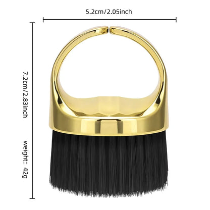 Ring Neck Hair Duster Brush - Soft Barber Hair Cutting Cleaning Brush for Removing Loose Hair & Salon Use