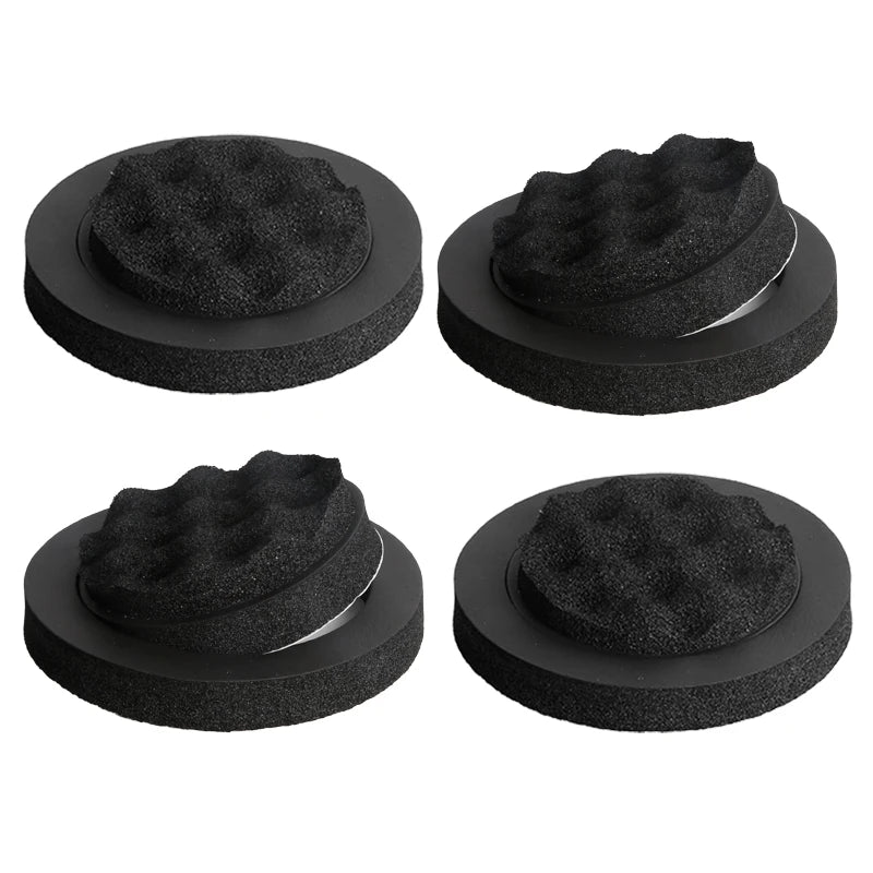 4PCS Car Speaker Sound Insulation Rings - Cotton Bass Door Trim, Soundproof Foam for 4/5/6.5 Inch Speakers, Universal Auto Interior Accessory