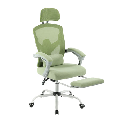 Ergonomic Reclining High Back Mesh Chair - Rocking Gaming & Computer Desk Chair with Lumbar Support Pillow and Swivel Rolling Base