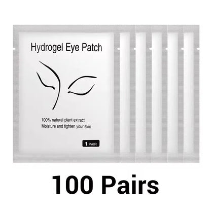 100 Pairs Eyelash Extension Eye Patches — Under-Eyelash Stickers for Lash Extensions and Eyelid Building Supplies