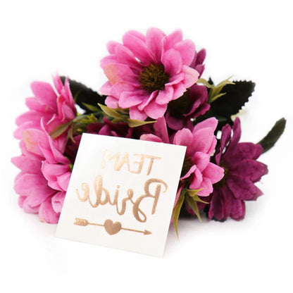 10pcs Hen Party Temporary Tattoo Set - Team Bride Stickers for Waterproof Wedding Decor