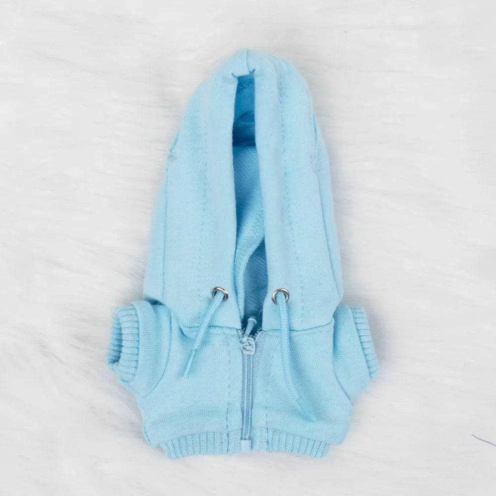 15/17cm Labubu Doll Hooded Zipper Sweatshirt Outfit Set – Stylish Ropa Accessories