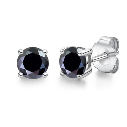Real Moissanite Diamond Stud Earrings 0.1–3CT – S925 Silver, Platinum Plated Wedding & Bridal Jewelry, GRA Certified