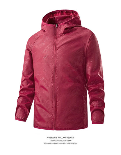 LNGXO Waterproof Hiking Jackets – Sun Protection, Windbreaker, Camping & Climbing Rain Coat, Unisex Portable Outdoor Wear