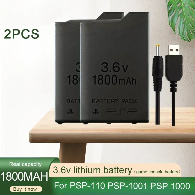 1800mAh Replacement Battery for Sony PSP 1000 – 3.6V Li-ion Rechargeable Battery for PlayStation Portable