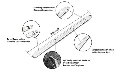 Car Tire Wrench & Rim Opener Tool – Steel Tire Iron Lever for Car, Motorcycle & Bicycle Repair