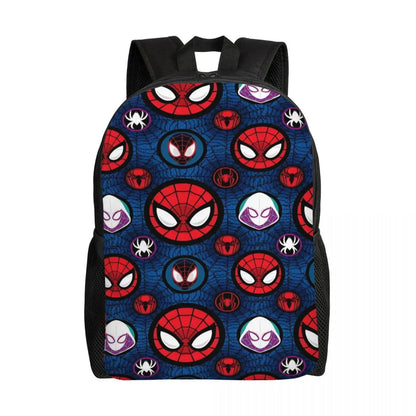 Custom Spider-Man Web Backpack – Water-Resistant School & College Bag for Men and Women