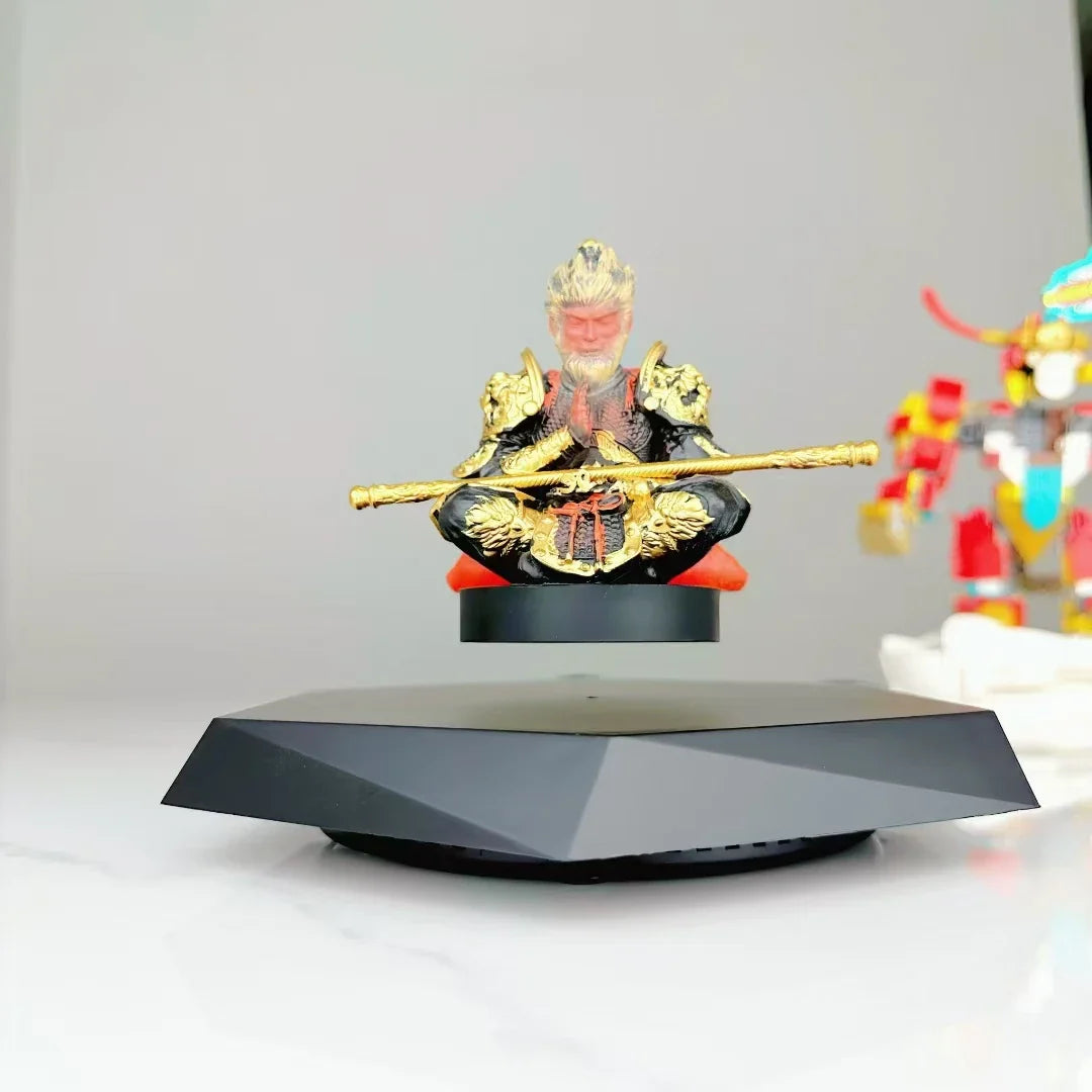 Magnetic Levitation Handheld Display – Creative Advertising Ornament Featuring Wukong Black Myth Doll & Glasses
