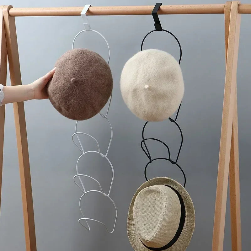 Storage Door Hanger Organizer Rack – Multi-Hook Closet Storage for Hats, Caps, Scarves, Bags & Bedroom Organization