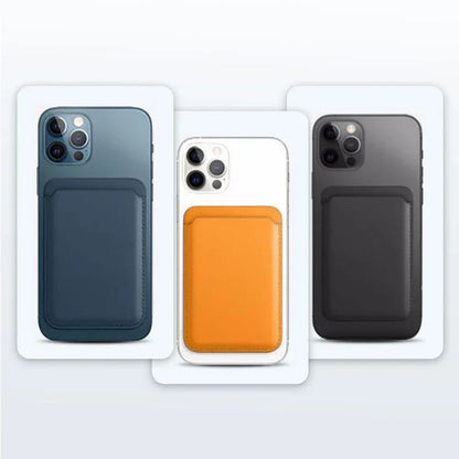 Luxury Magnetic Leather Wallet Case for iPhone 12–16 Pro Max — MagSafe Card Holder Phone Cover