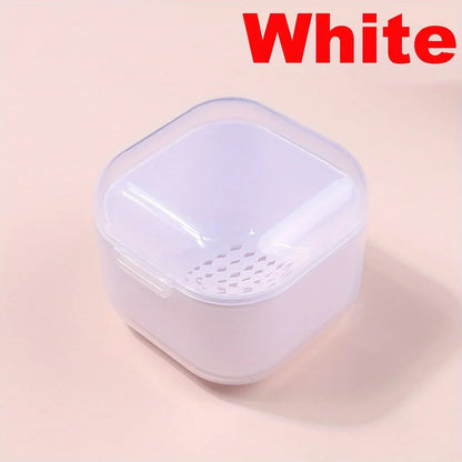 Nail Drill Bit Cleaning Box - Double-Layer Filter Storage Case for Manicure Tools