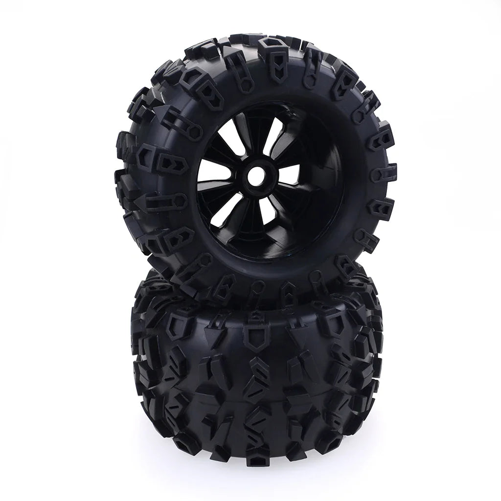 4pcs 1/8 Scale 17mm Hex RC Truck Tires & Wheels Set – Glued for Traxxas Maxx, Tmaxx, E-Revo, Revo 3.3, JLB Cheetah Monster
