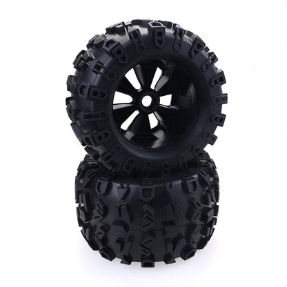 4pcs 1/8 Scale 17mm Hex RC Truck Tires & Wheels Set – Glued for Traxxas Maxx, Tmaxx, E-Revo, Revo 3.3, JLB Cheetah Monster