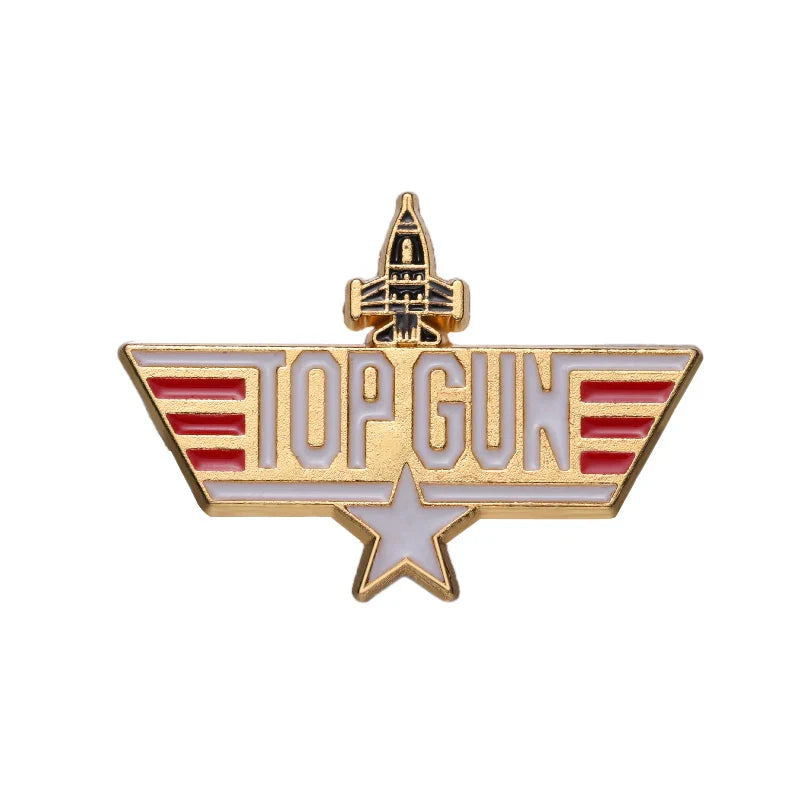 Top Gun Navy Fighter Weapons School Enamel Pin – Vintage Metal Badge for Backpack, Clothes, Jewelry & Shirt Collar