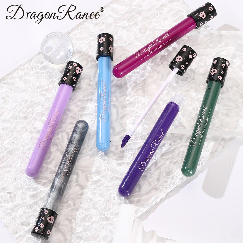 Colored Lip Gloss – Waterproof Matte Lip Glaze in Test Tube, Easy-to-Apply, Long-Lasting Party Lip Makeup