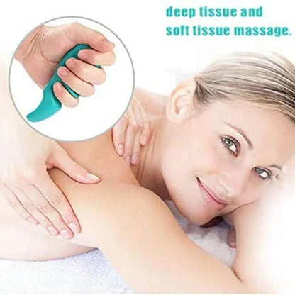 2Pcs Deep Tissue Manual Massage Tools: Trigger Point Acupuncture Stick & Thumb Saver Massager - Foot & Back Health