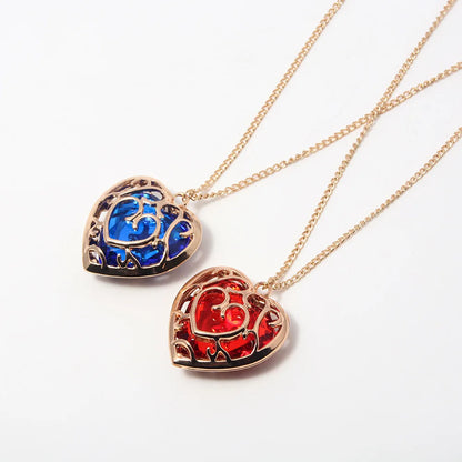 Zelda Tears of the Kingdom Keychain – Red Sapphire Heart Pendant Cosplay Accessory Gift