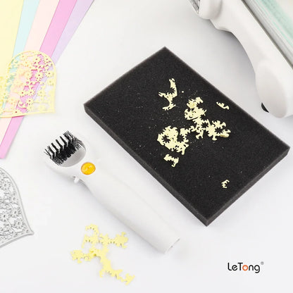 3-in-1 Die Brush Piercer Scraper: Essential Weeding Tool for Easily Removing Excess Paper From Dies - Includes Foam Pad