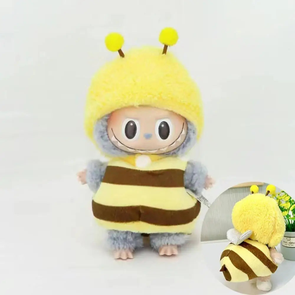 17cm Mini Plush Doll Clothes – Outfit Accessories for Kpop EXO Labubu Idol Dolls, Sitting Party Clothing, DIY Gift
