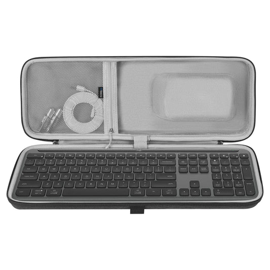 Geekria Keyboard & Mouse Combo Carrying Case – Protective Travel Bag for Logitech MK955 Signature Slim Wireless Keyboard & K950 Replacement Case