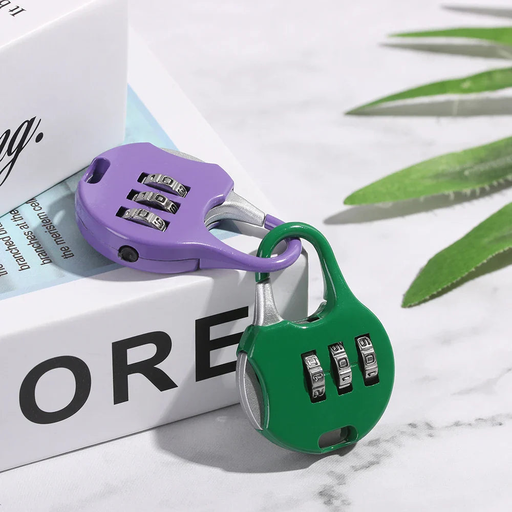 Metal Mini 3 Digit Password Lock: Combination Code Padlock for Travel Suitcase, Diary - Secure Locker Case Supply