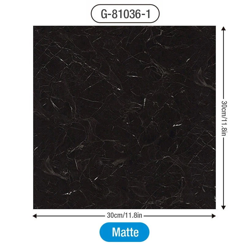 Marble Floor Tile Stickers - Waterproof Self-Adhesive PVC Home Decor
