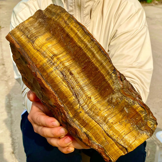 Natural Tiger Eye Rough Stone - Raw Quartz Crystal Mineral Specimen