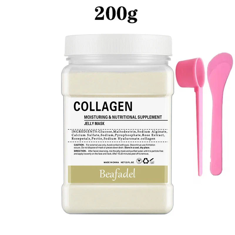 650g Rose Jelly Peel-Off Facial Mask Powder – Collagen Hydroplastic Crystal Skin Care Mask for Face Treatment