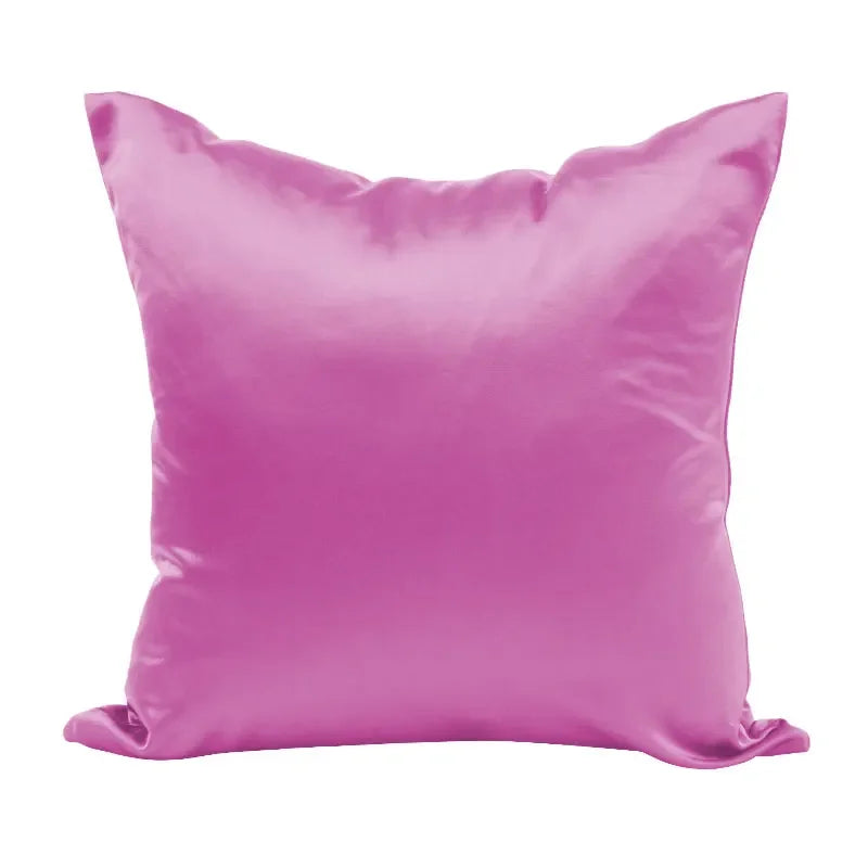 Silky Satin Pillow Cover - Smooth Decorative Cushion Case for Sofa & Bed