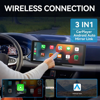 Universal Portable CarPlay – Wireless Car Stereo with Android Auto, Touchscreen for Car Screen