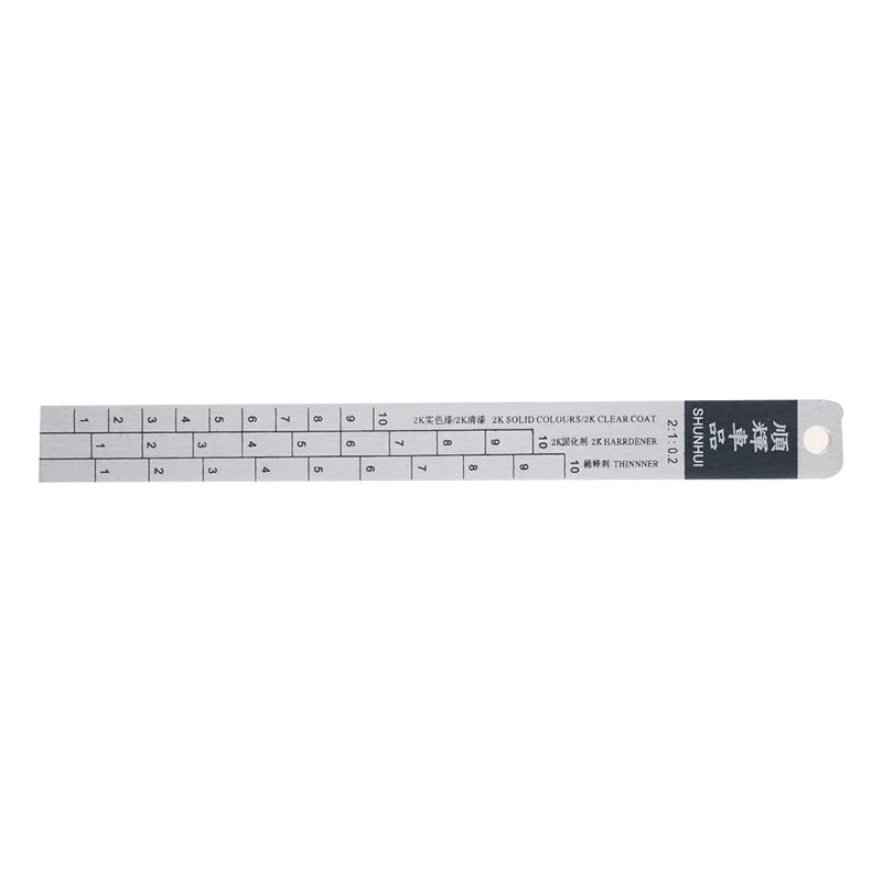 Paint Mixing Ratio Ruler – Standard Dipstick Scale Tool for Accurate Paint Measurement & Color Mixing in Automotive & DIY Projects