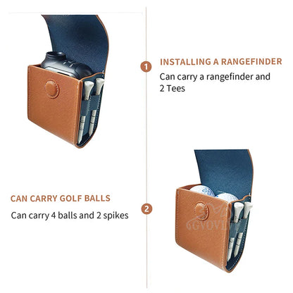 Golf Rangefinder Outdoor Pouch – Professional Golf Tee Holder & Ball Storage Bag, Golf Bag Accessories
