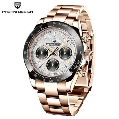 PAGANI DESIGN 2024 Quartz Men's Luxury Business Watch – Chronograph VK63 Waterproof