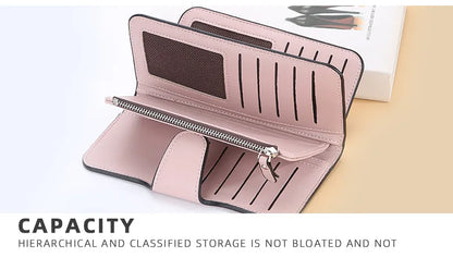 2024 Women’s Long Wallet – Custom Name Engraving, 15 Card Holders & Zippered Classic Purse