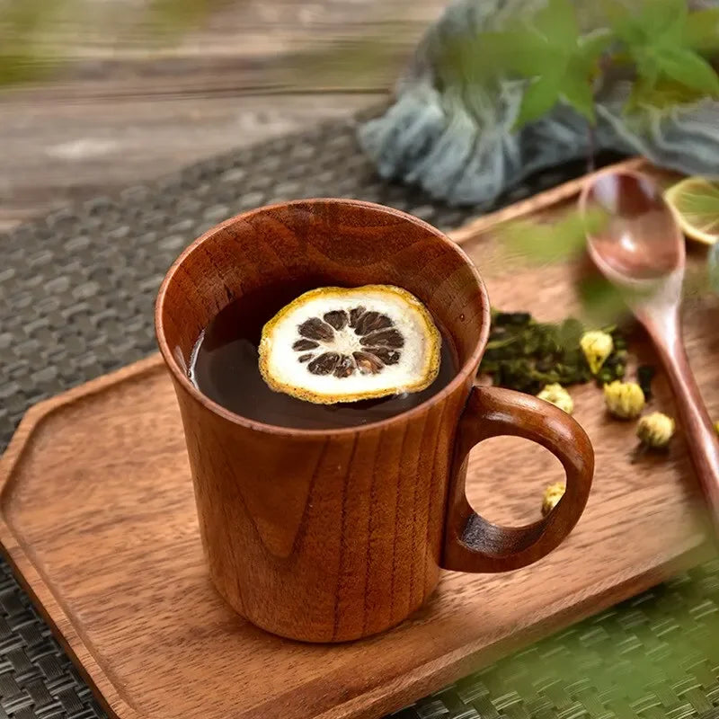 Japanese Creative Jujube Sour Wood Cup – High Beauty, High Temperature Resistant Tea, Coffee & Beer Mug (1PC)