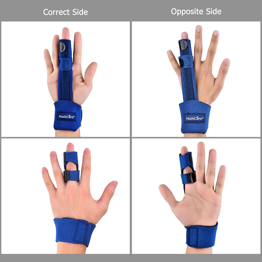 Adjustable Finger Splint Brace — Aluminum Alloy Support for Straightening Broken Fingers, Arthritis & Pain Relief