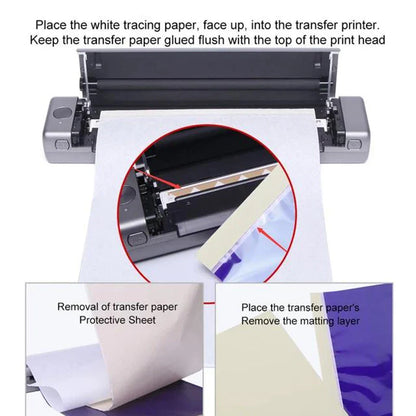 Wireless Bluetooth Tattoo Printer – Professional A4 Thermal Template Machine Compatible with Android & iOS, Portable