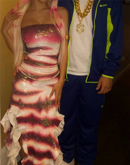 Shark Tale Costume for Adults - Oscar & Lola Couple Halloween Fish Cosplay Outfit
