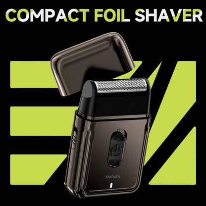 ENCHEN MS003 Compact Foil Shaver - Type-C Rechargeable Electric Razor with Pop-Up Precision Trimmer & 7000RPM Motor