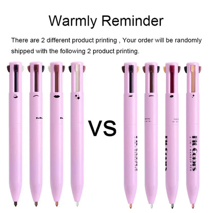 4 in 1 Multi-Functional Lip Liner, Eyeliner & Eyebrow Pencil Set – 4 Color Options