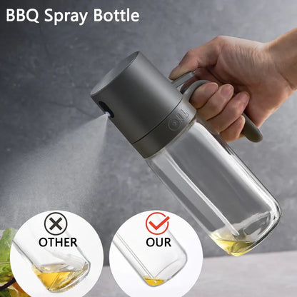 250ml High Borosilicate Glass Oil Spray Bottle: Versatile Olive Oil Mister and Cooking Dispenser for Air Fryer, Salad, and Baking