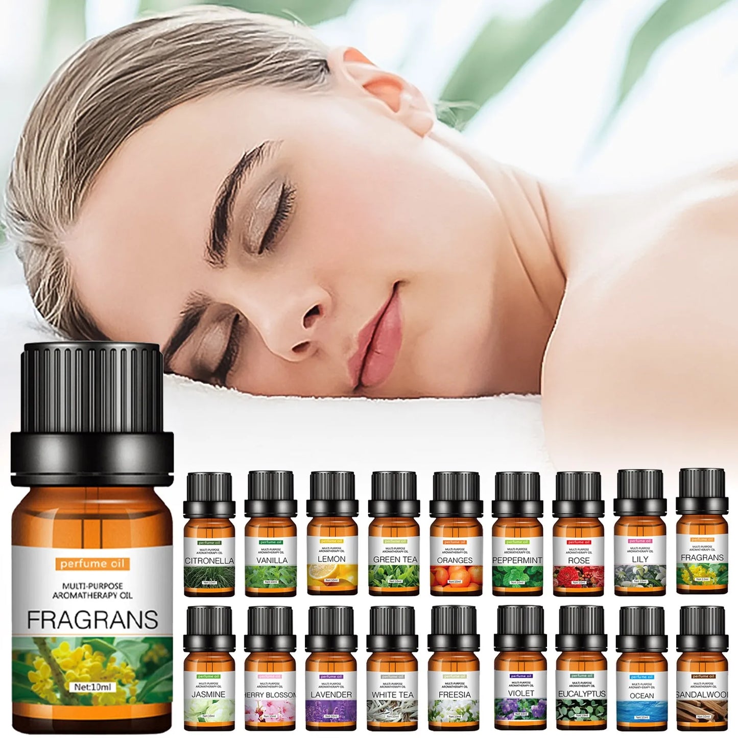 Flower Fruit Essential Oil – Water-Soluble Stress Relief for Humidifiers, Aroma Diffusers, Fragrance Lamps & Air Freshening Aromatherapy