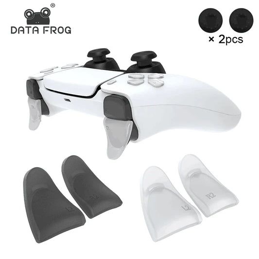 Data Frog PS5 Extended Trigger Buttons - L2/R2 Trigger Extenders and D-pad Key Cap for PlayStation 5 Gamepad