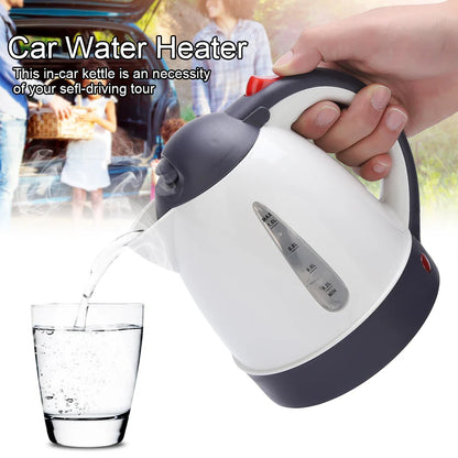 12V/24V Vehicle Truck Electric Kettle – 1000ml Large Capacity Portable Travel Hot Water Boiler for Coffee & Tea