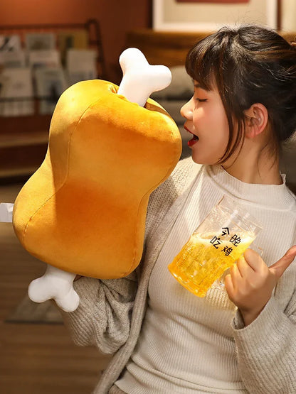 New Dual-Use Meat & Bone Plush Pillow – Soft Handwarmer Stuffed Pillow, High-Quality Home Decor