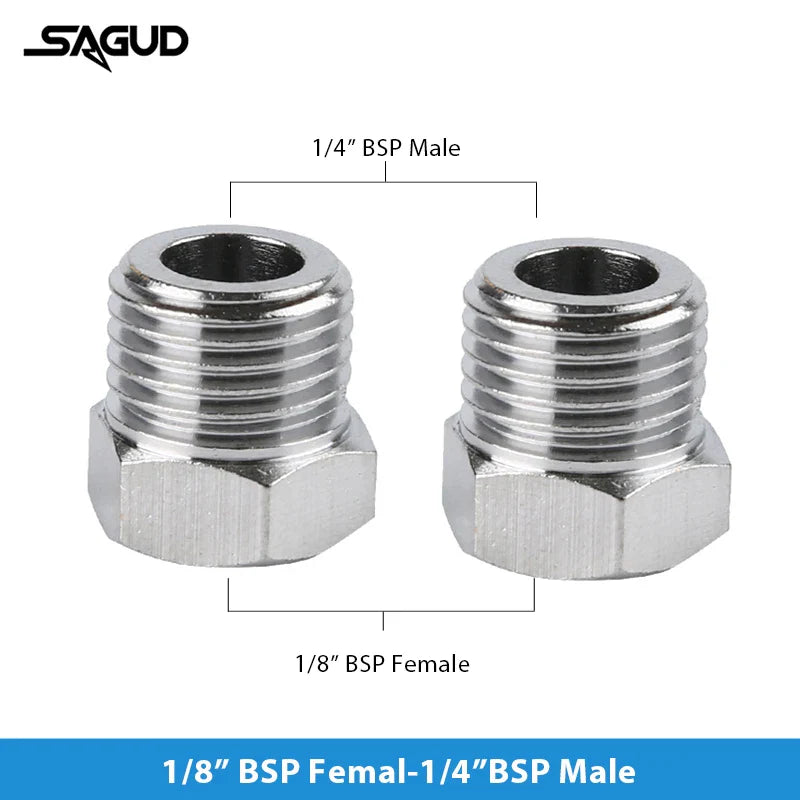 SAUGD 9PCS Airbrush Adapter Fitting Replacement Kit – Coupling Connectors for Compressor & Airbrush Hose