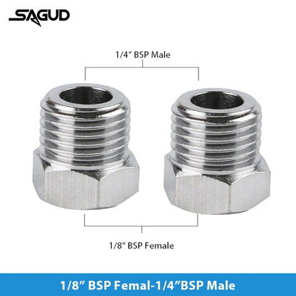 SAUGD 9PCS Airbrush Adapter Fitting Replacement Kit – Coupling Connectors for Compressor & Airbrush Hose