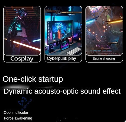 RGB Metal Lightsaber Toy – 15-Color Changing Laser Sword with Sound Effects, Force FX Jedi Blaster Gift for Kids