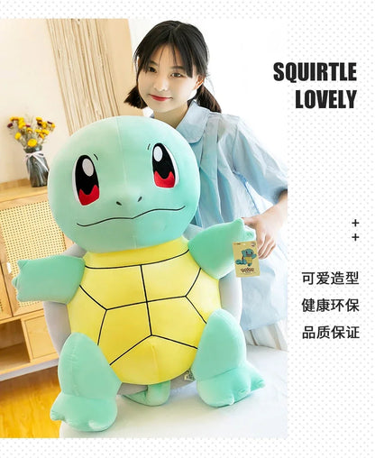 45cm Squirtle Plush Doll – Large Kawaii Pokémon Stuffed Turtle Pillow, Cute Christmas Gift Toy for Boys & Girls